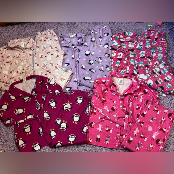 Gymboree snowgirl super soft 2 piece pajama set M 7/8 - Picture 15 of 16